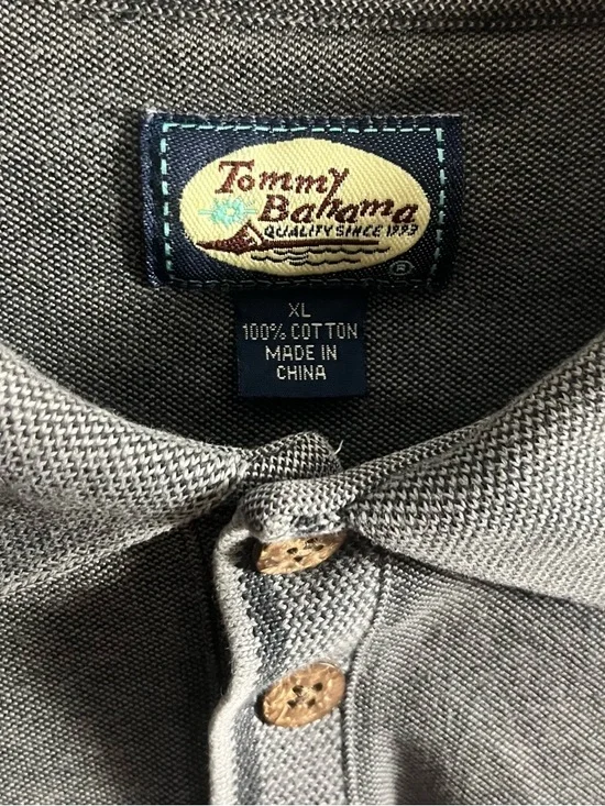 Tommy Bahama Men’s XL Charcoal Gray Polo Shirt | Classic Casual - Picture 3 of 5
